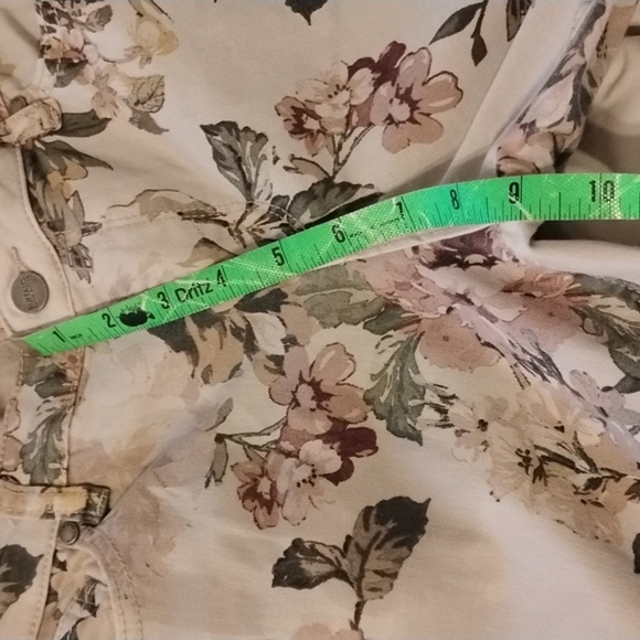 Buffalo David Button Oasis Mid Rise Skinny Ankle Floral Pants, Size: 6/28 - Picture 10 of 11